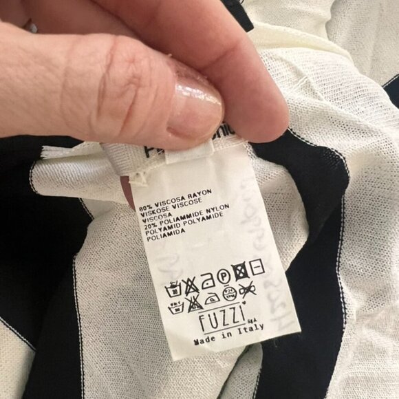 Pier Antonio Gaspari  black white unique top size 40 - Picture 5 of 5